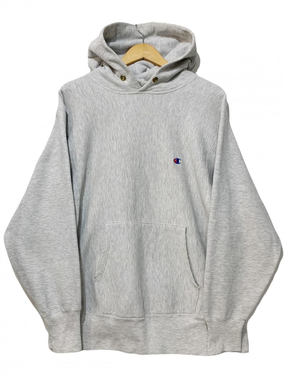 USA製 90s Champion Reverse Weave Sweat Hoodie 灰 L 刺繍タグ
