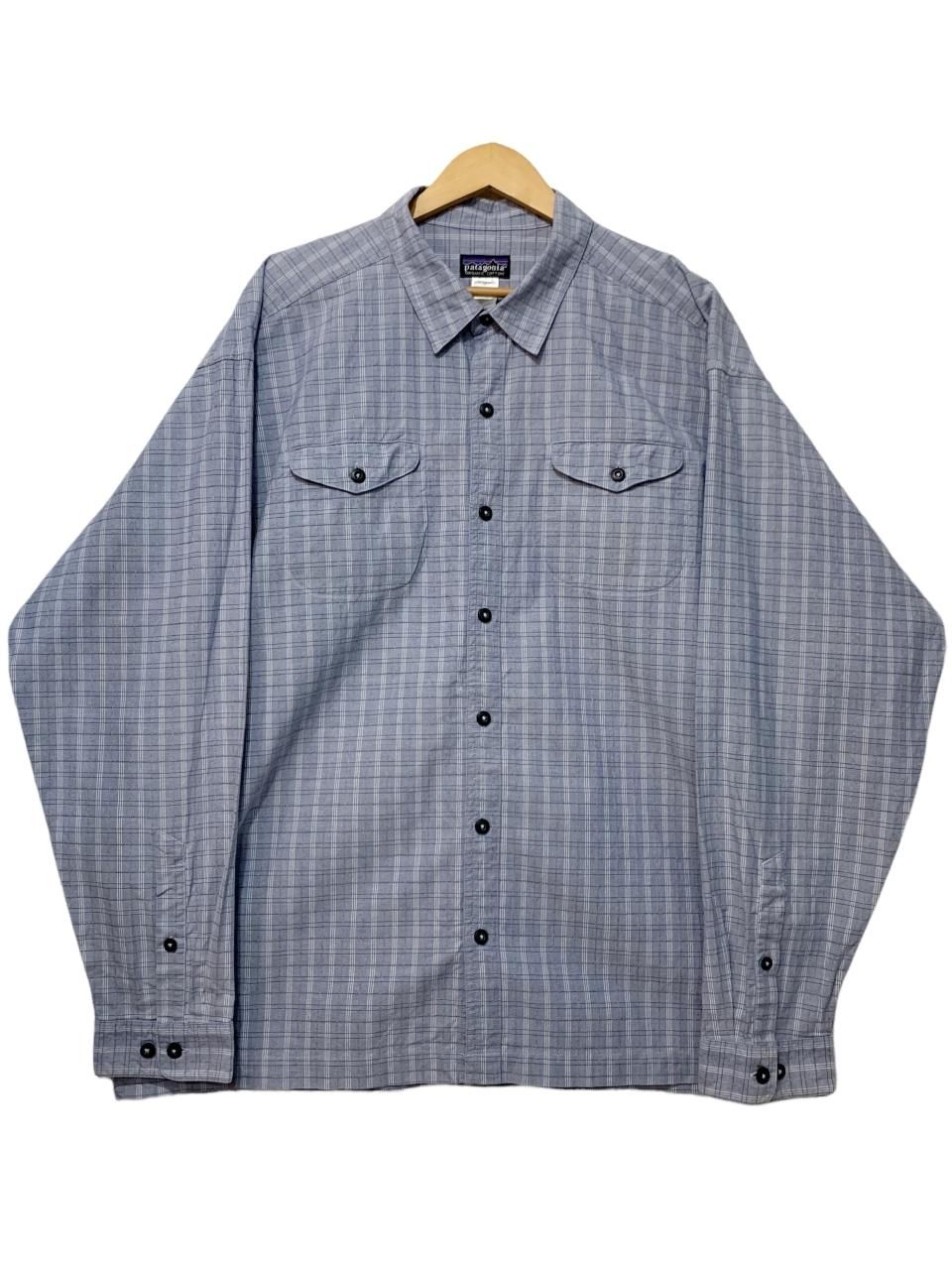 06年製 patagonia Cotton L/S Check Shirt 青灰 XL 00s パタゴニア