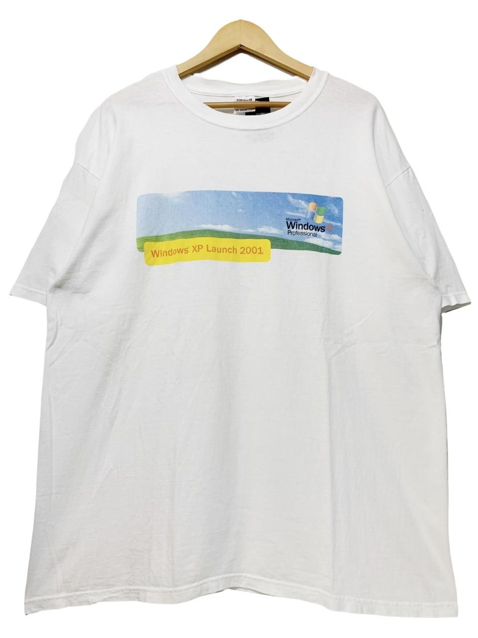 01年製 Microsoft Windows XP Print S/S Tee 白 XL 00s マイクロソフト