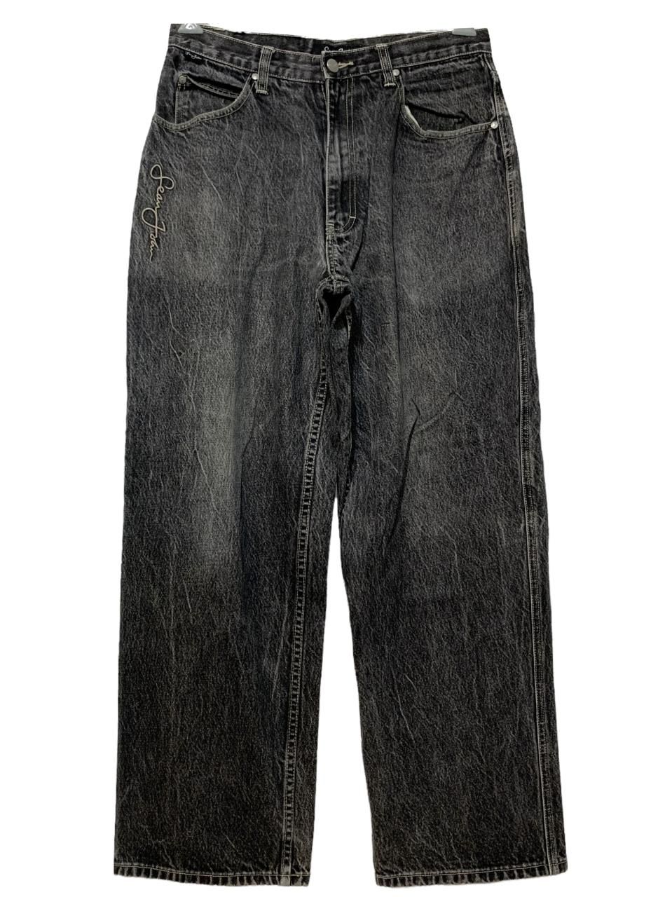 00s Sean John Black Denim Painter Pants 黒 W32×L30 ショーンジョン