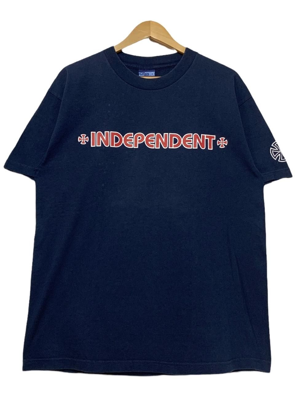 USA製 00s INDEPENDENT Logo S/S Tee 紺 L インディペンデント 半袖 T