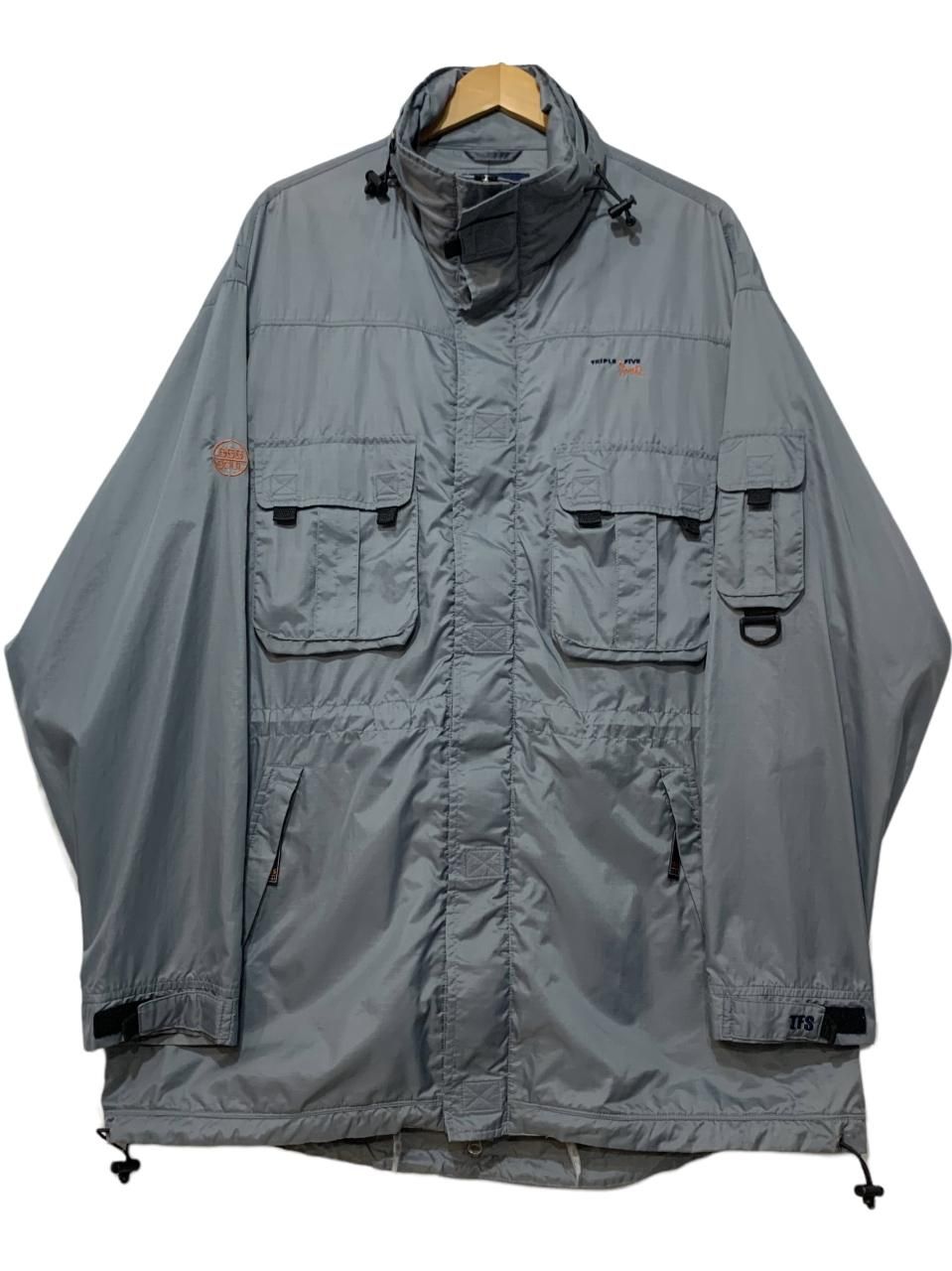 00s TRIPLE FIVE SOUL Nylon Jacket 灰 XL トリプルファイブソウル