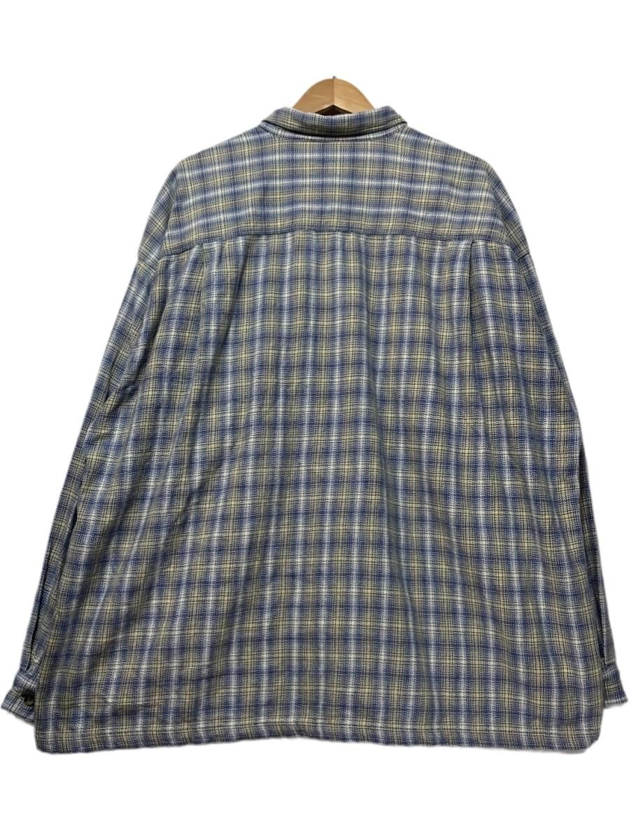 90s patagonia Check Flannel L/S Shirt 青黄 XXL パタゴニア 長袖