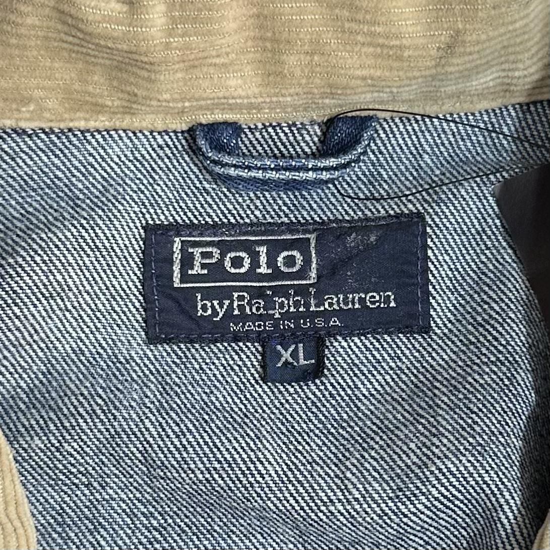 USA製 80s Polo Ralph Lauren Denim Fireman Jacket 紺 XL ポロラルフ