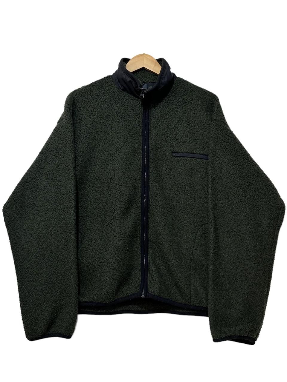 90s J.CREW SPORT Zip-Up Fleece Jacket オリーブ M ジェイクルー