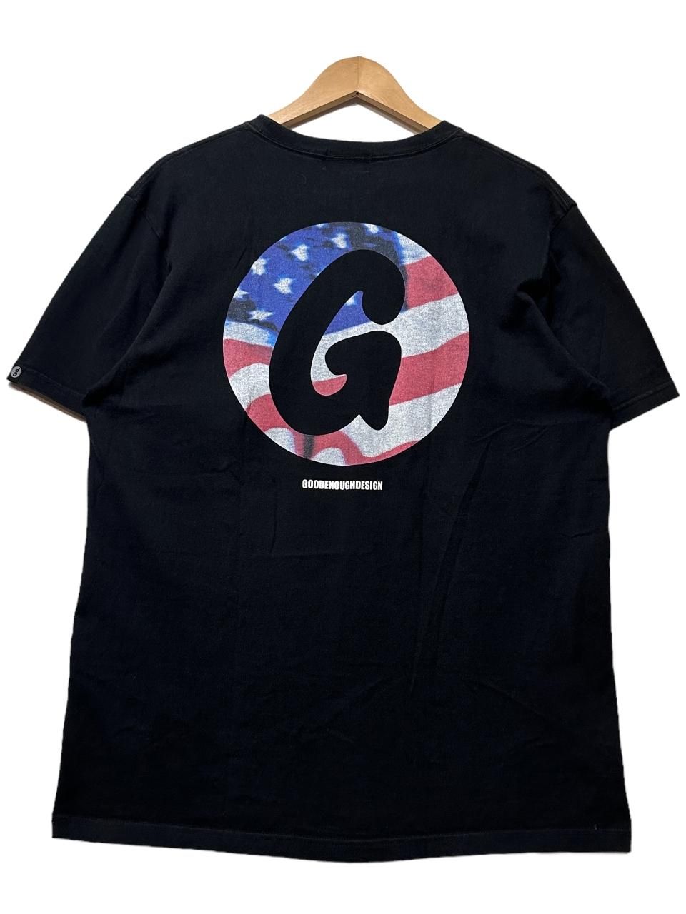 90s GOOD ENOUGH Logo S/S Tee 黒 XL グッドイナフ 半袖 Tシャツ