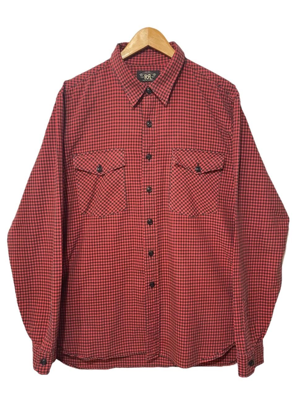 00s RRL Check Cotton L/S Shirt 赤黒 XL ダブルアールエル 長袖