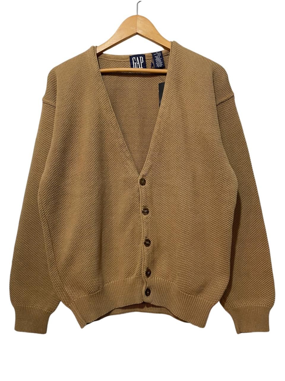 90s OLD GAP コットンニット カーディガン ウィート M オールド