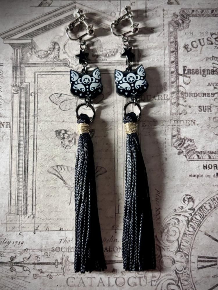 Dark Star Catタッセルイヤリング・ピアス/Mai Aimheart - Guignol