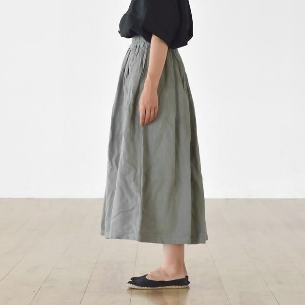 ヂェン先生の日常着｜キュロットワイドパンツ ライトグレー