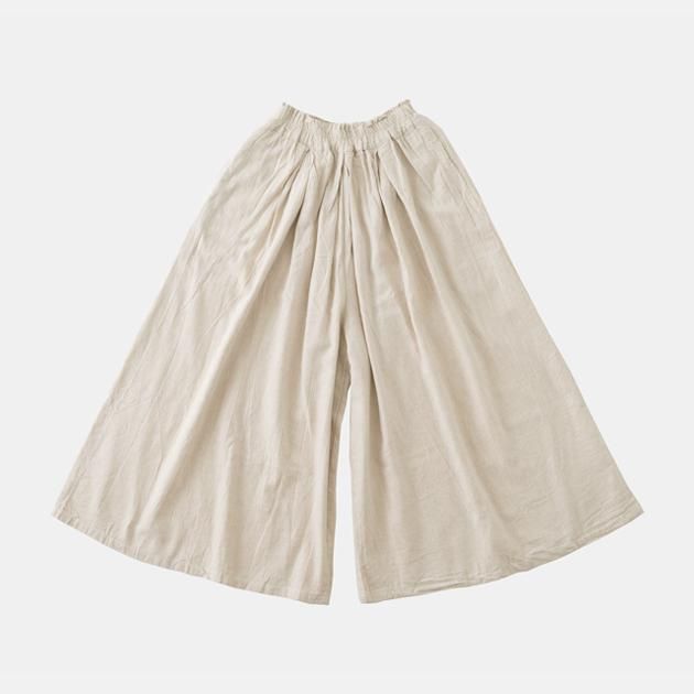 ヂェン先生の日常着｜キュロットワイドパンツ アイボリー