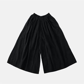 ヂェン先生の日常着｜キュロットワイドパンツ ブラック - ファッション