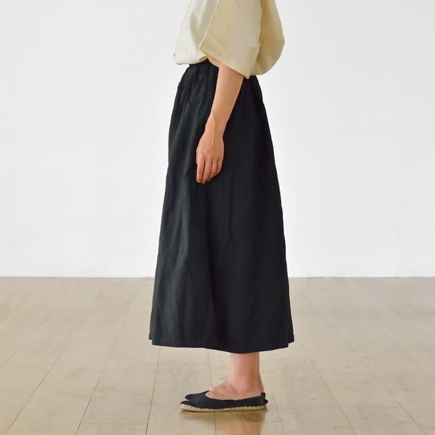 ヂェン先生の日常着｜キュロットワイドパンツ ブラック - ファッション