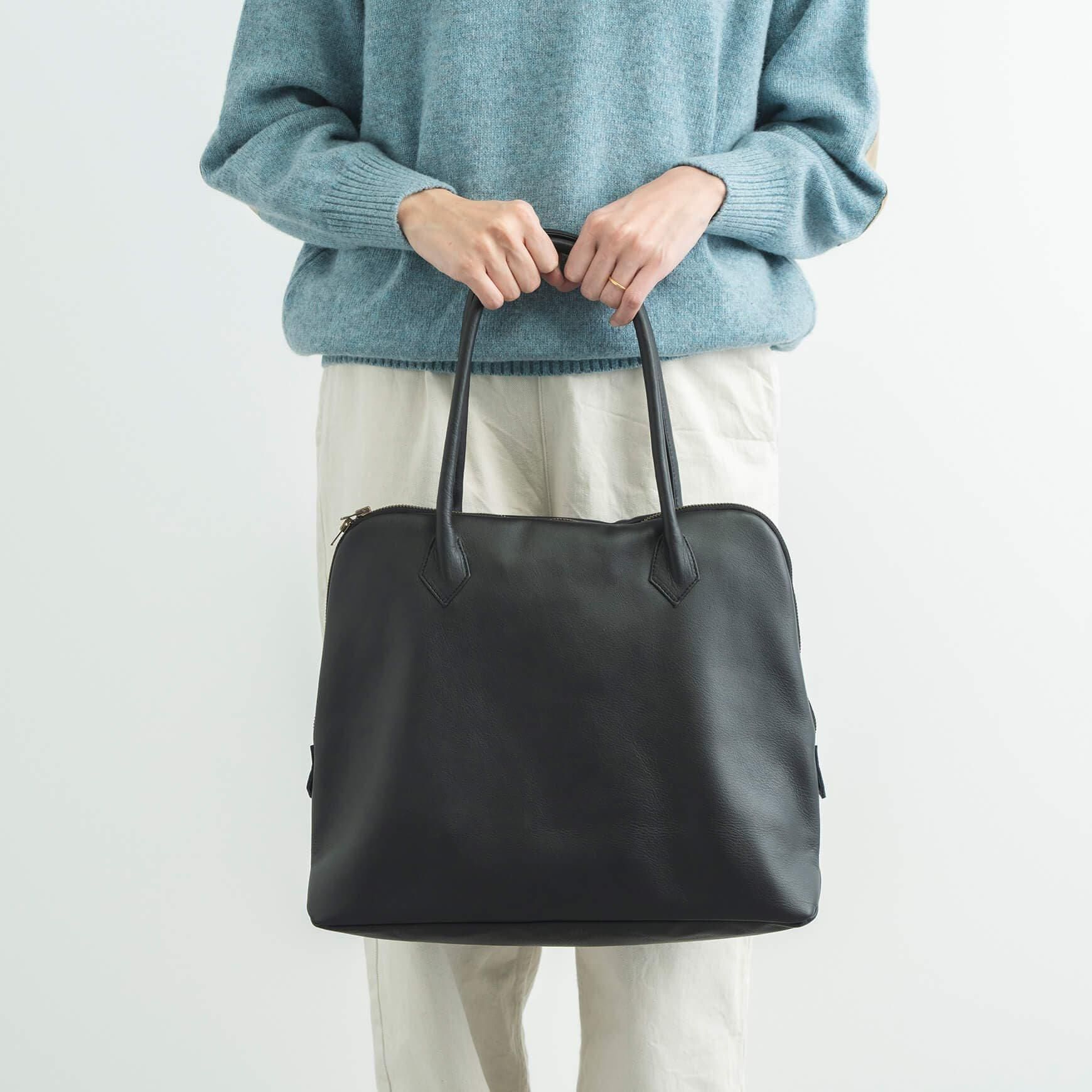 CLASKA（クラスカ）｜Silva Tote Bag Leather noir - バッグ - トート