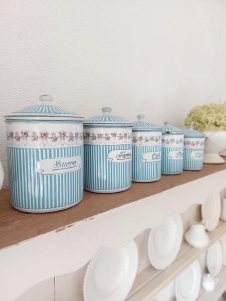 BBローズガーランド柄キャニスター - アンティークモール＆蚤の市情報