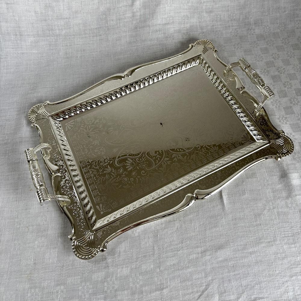 ヴィンテージ 大型トレー ハンドル付き