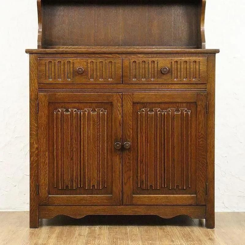 イギリス製 カップボード 飾り棚 食器棚 オーク材 木の温もり 英国