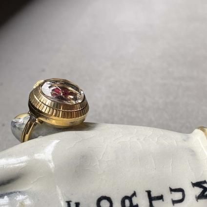 SEIKO RING WATCH (セイコー リングウォッチ) カットガラス ワイン