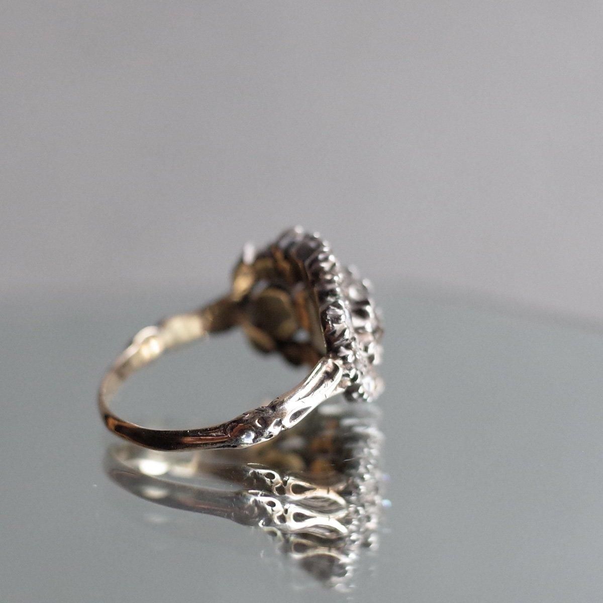 ヴィクトリアン 10金 シルバー ダイヤモンド リング（Victorian 10KYG