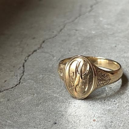 c.1954 Signet Ring 9KYG（1954年製 シグネットリング 9KYG 金無垢