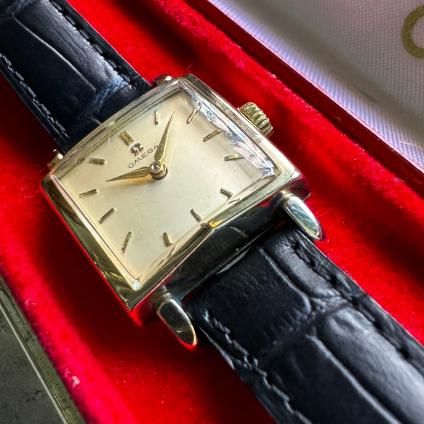 OMEGA（オメガ） 金張 変わりスクエアケース 純正ケース付 - JeJe