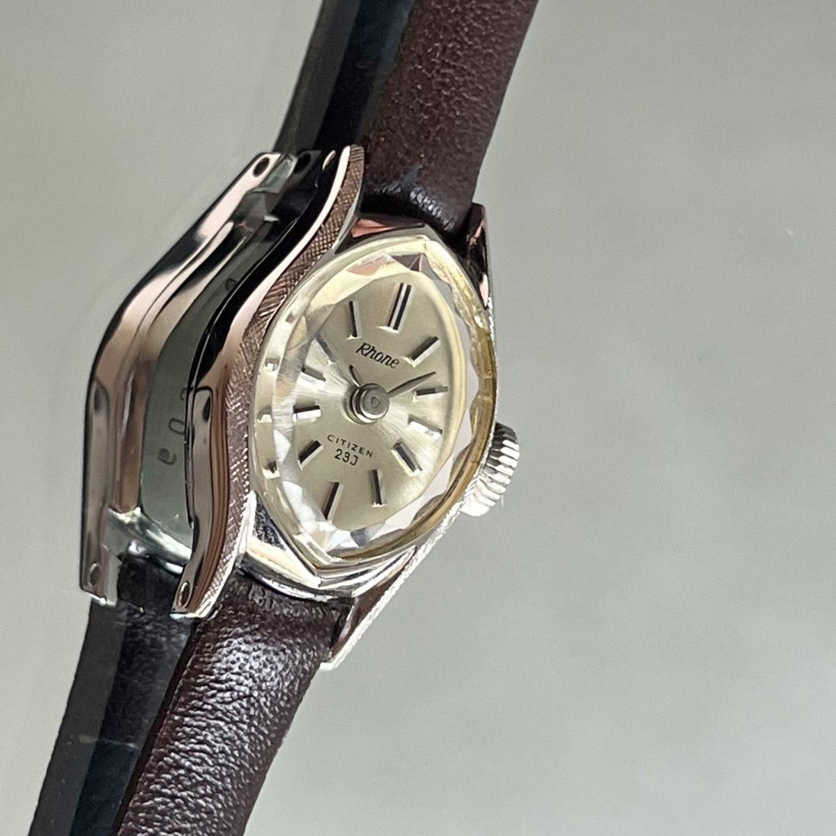 CITIZEN RHONE（シチズン ローヌ）マーキース型 カットガラス 純正尾錠