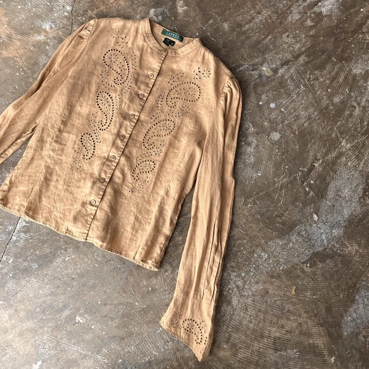 ヴィンテージ ラルフ・ローレン カットレース ブラウス（Vintage Ralph