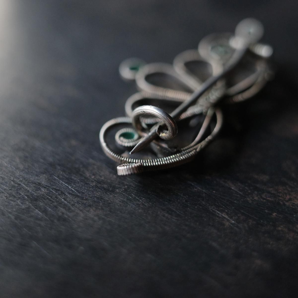 1900年代 シルバー プリカジュール エナメル ブローチ（1900's Silver