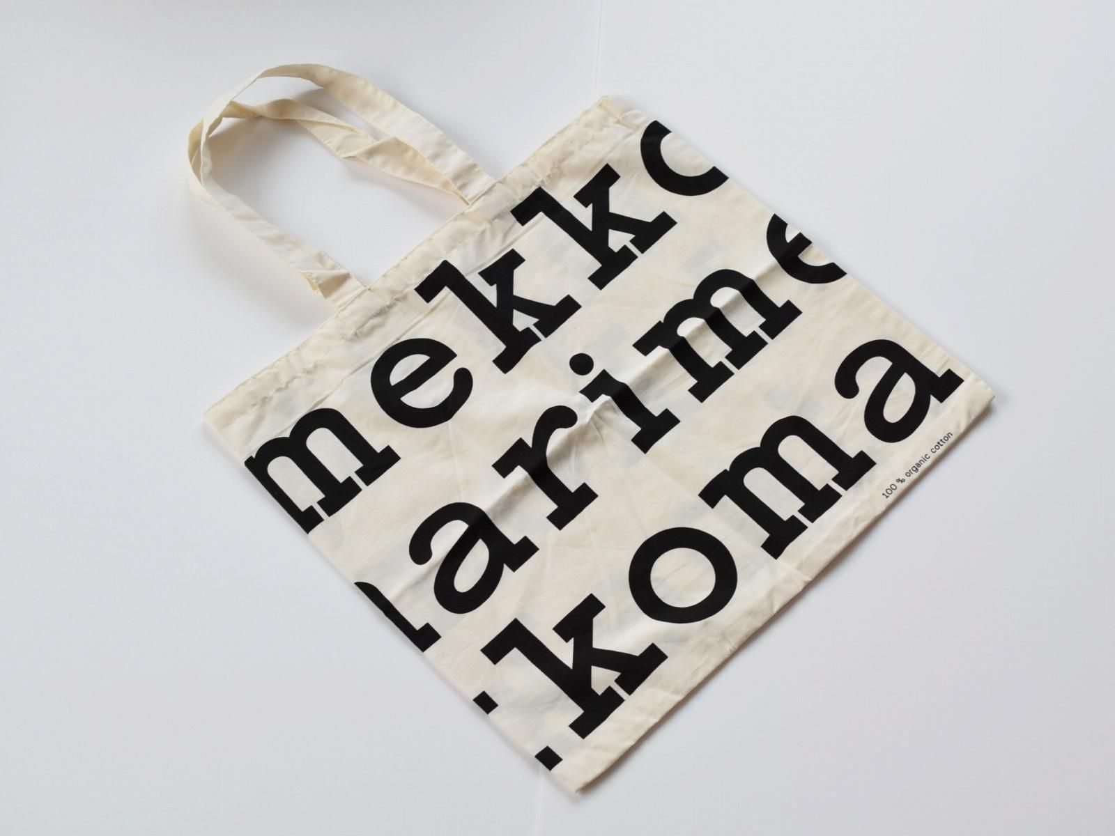 marimekko ノベルティ ロゴトートバッグ (ブラック) マリメッコ エコ