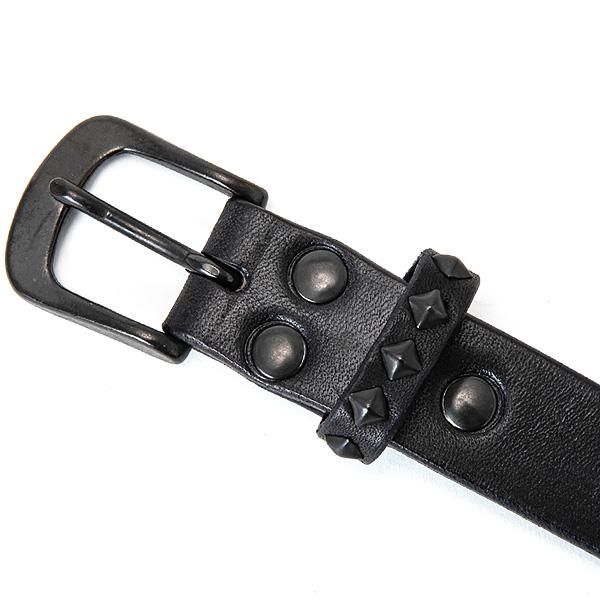 soldout! _ CL-23SS019 Black studs leather narrow belt ◇ CALEE