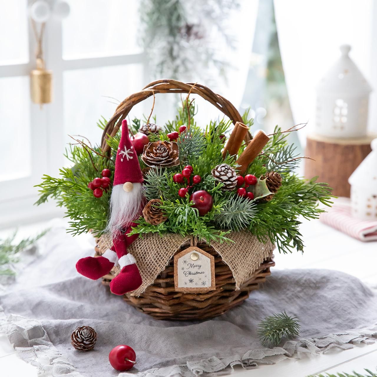 Xmas Basket | クリスマスアレンジメント - La Rosee（ラ・ロセ