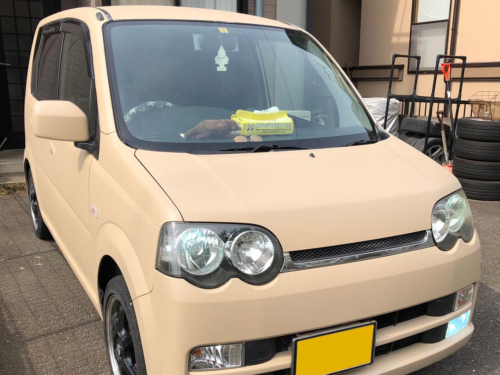 ダイハツ ムーヴをミルクティーベージュでオールペン！ - 刷毛（ハケ