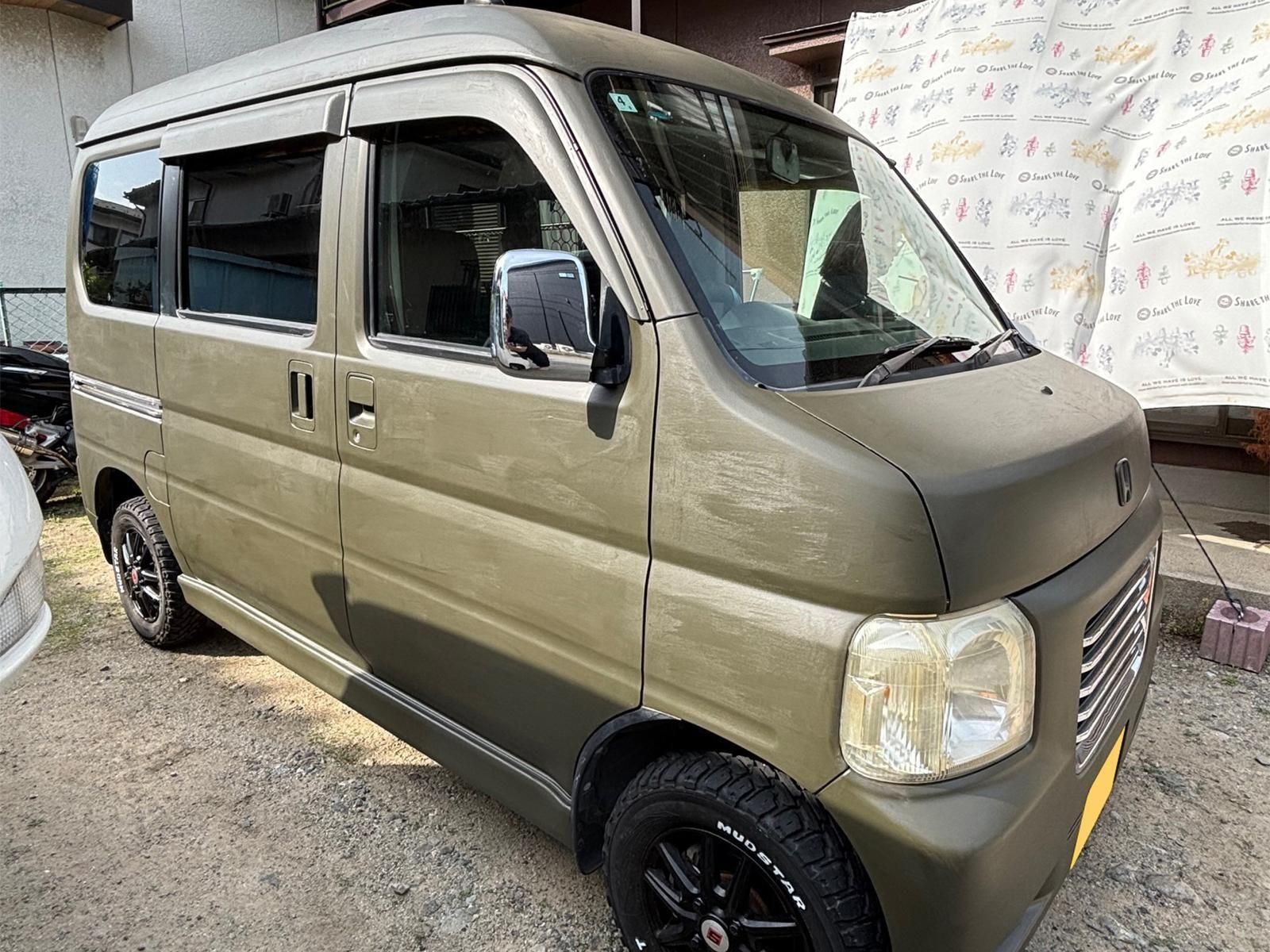 スズキ エブリイをオリーブドラブでオールペン！ - 刷毛（ハケ