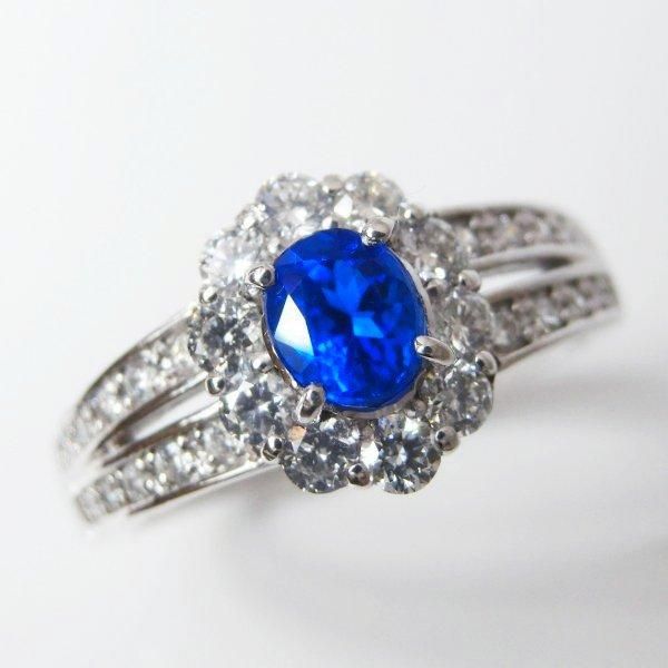 アウイナイトオーバルミックスカット ダイヤモンドリング HA 0.314ct D