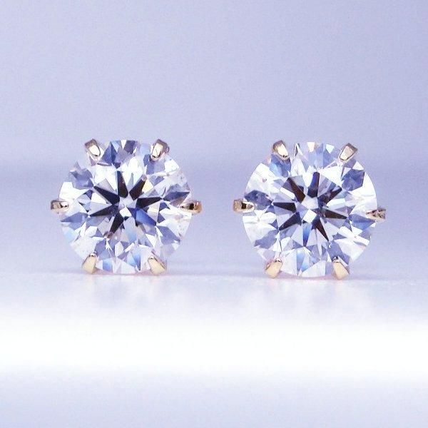 エクセレントダイヤモンドピアスD0.50ctD0.50ctGSI2EXK18YGGIA鑑定書付