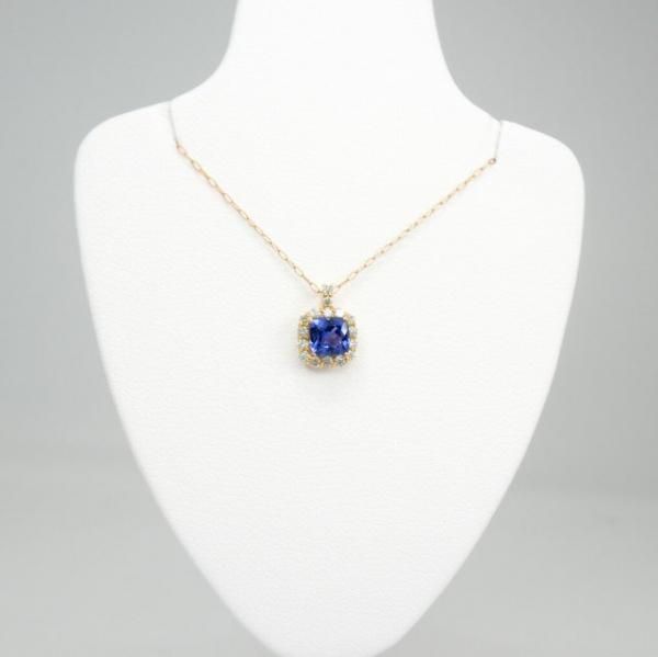タンザナイト ダイヤモンドネックレス TA 0.59ct D 0.18ct 45cm K18YG