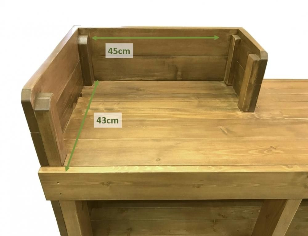 ハンドメイドレジカウンター・受付カウンター_バッグ置付_幅120cm×奥行