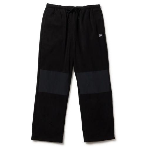 NEW ERA フリースパンツ ボックスロゴ ウーブンパッチ ブラック