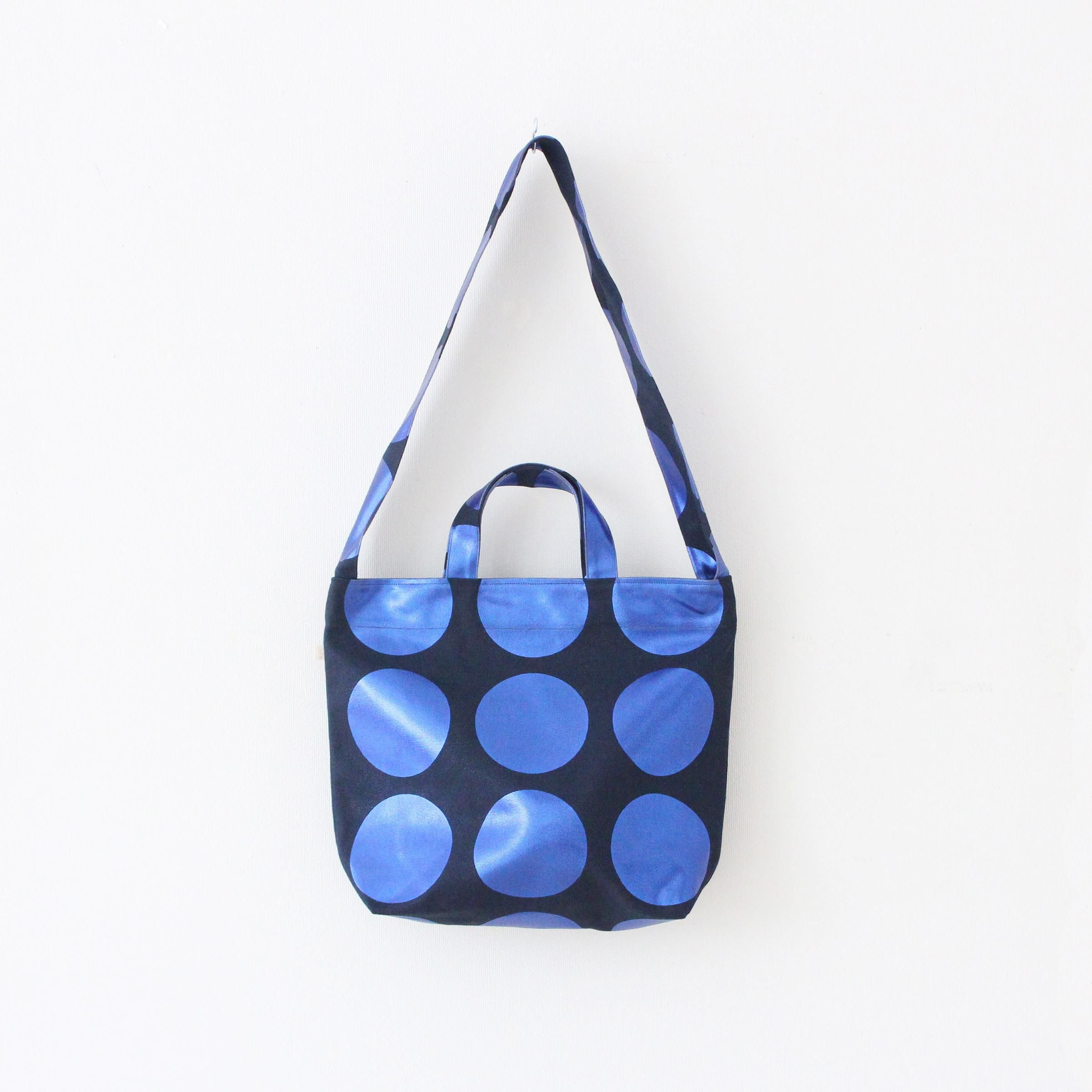 La+h / ラス 8号帆布ラージドットショルダー KOB-1 (navy / blue