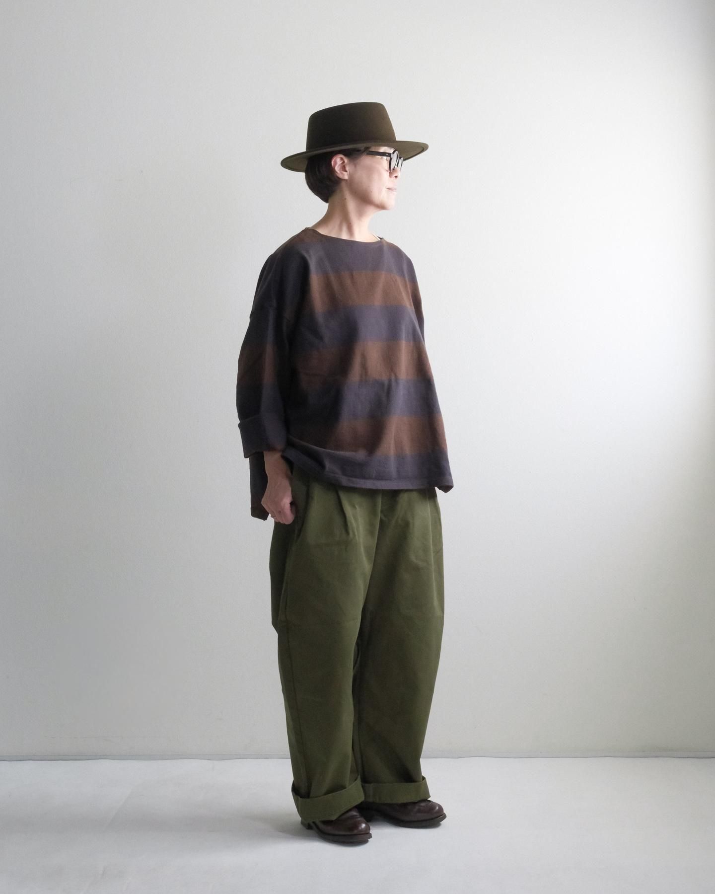 sasanqua by trees ツイルピーチバナナトラウザー カタカナ別注