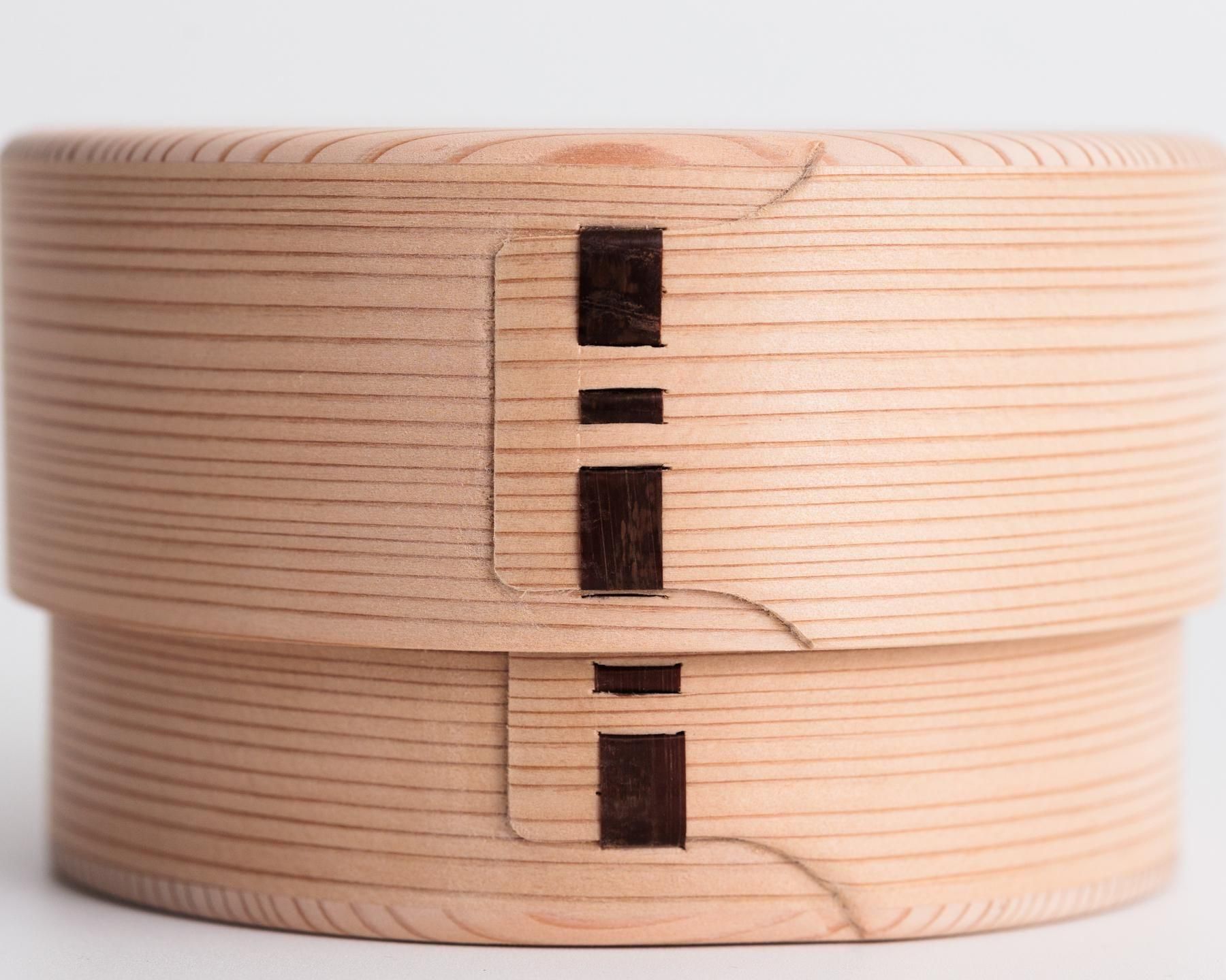 柴田慶信商店 曲げわっぱ 丸弁当箱 (4寸)カタカナ別注《3/7(土)11時