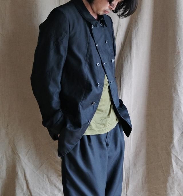 Super Special 40's French Black Moleskin Double Breasted jacket