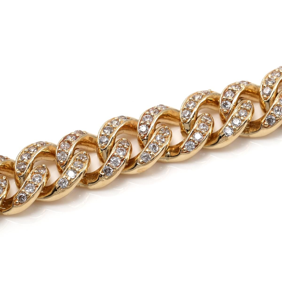 10K イエローゴールド マイアミネックレス 幅9mm 46cm-50cm 定価