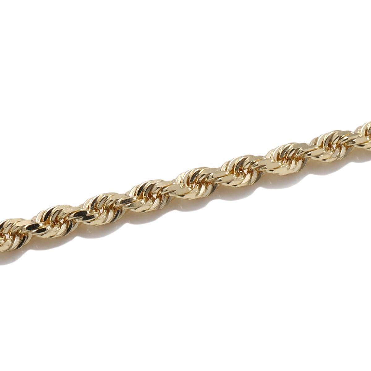 10K イエローゴールド ロープネックレス 幅2mm 40cm-60cm UKPH000004