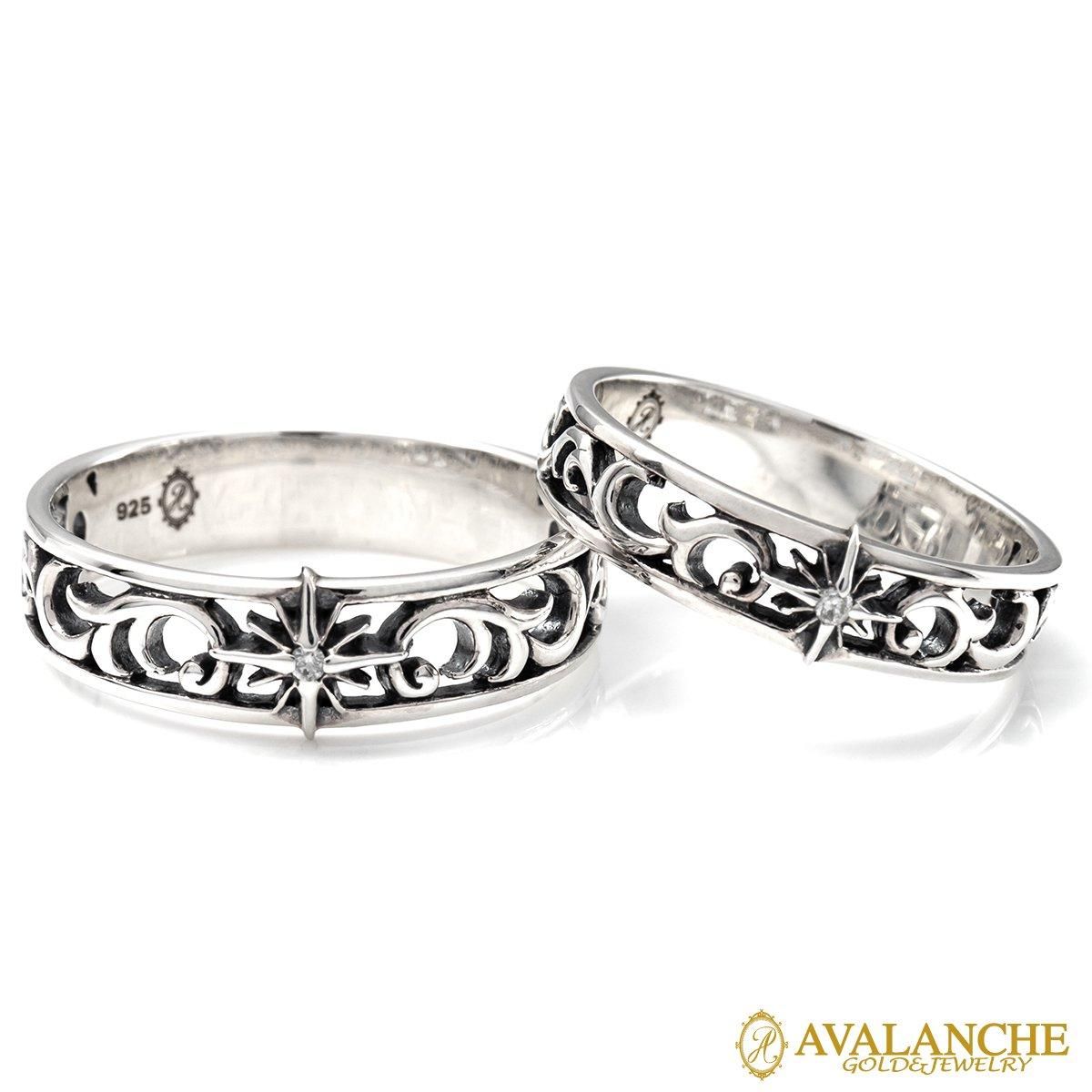 ダイヤモンド シルバー リング 5号-25号 いぶし加工 1-10861-03/1