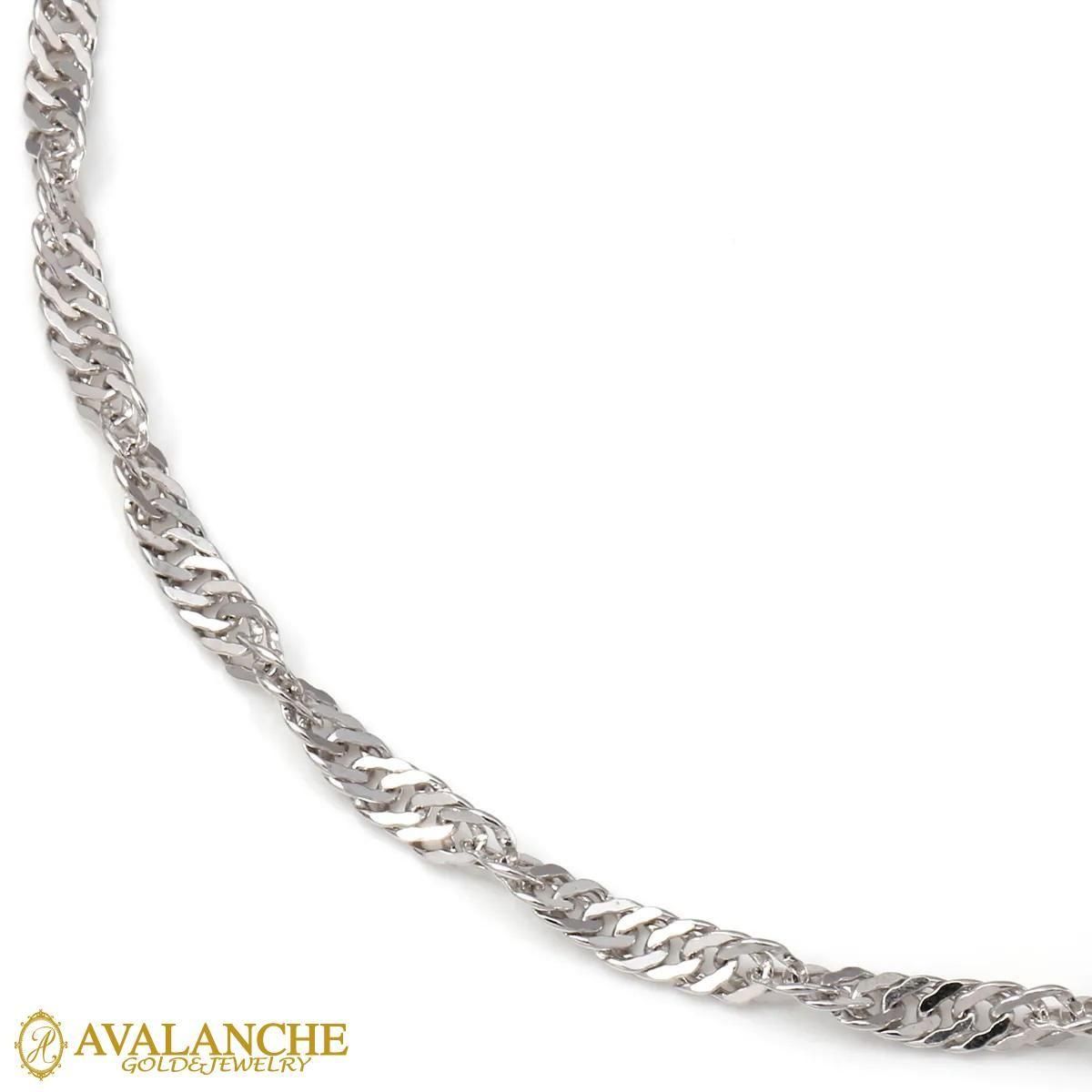 シルバー スクリューネックレス 幅3.2mm 35cm-60cm 050SGP - AVALANCHE