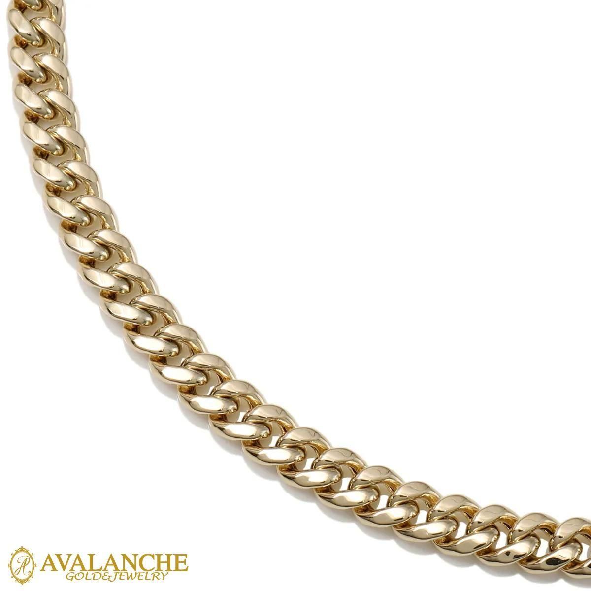 10K イエローゴールド マイアミネックレス 幅4.5mm 40cm-60cm