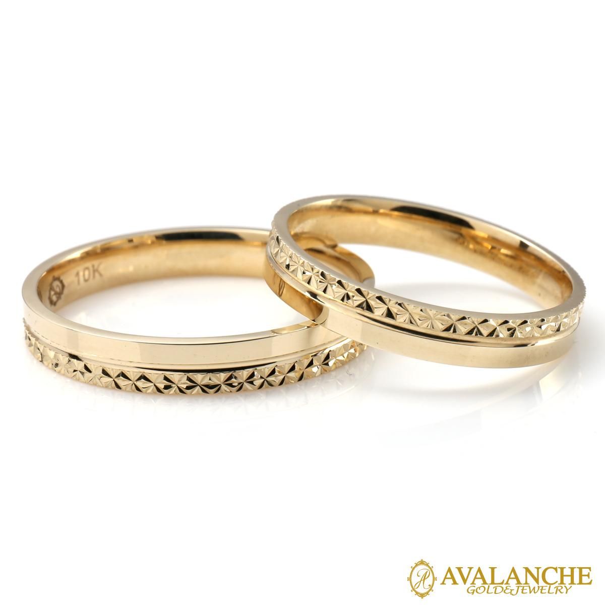 10K イエローゴールド リング 5号-25号 DH154-30 - AVALANCHE OFFICIAL