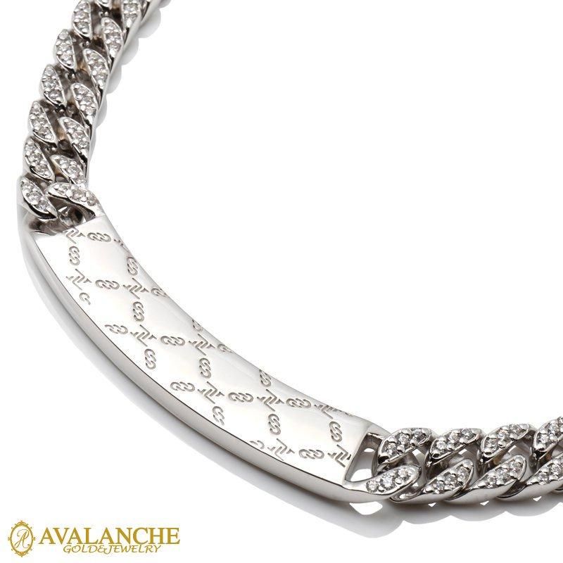 シルバー マイアミネックレス 幅8.4mm 44cm-46cm NJ-162WCZ