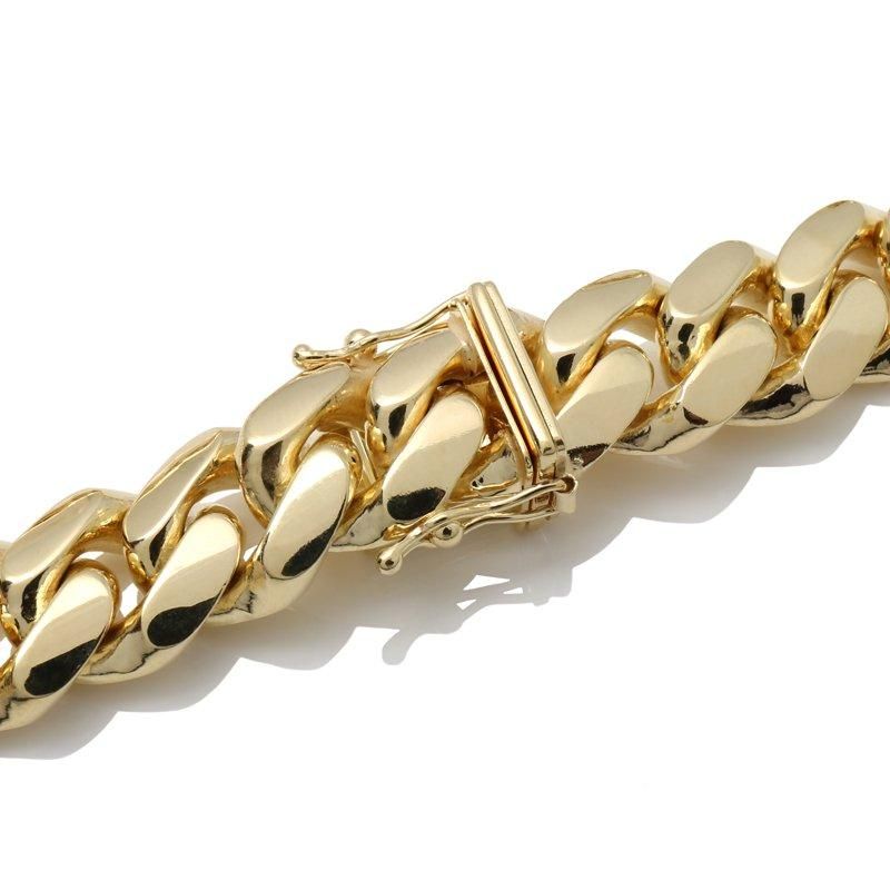 10K イエローゴールド マイアミネックレス 幅11.5mm 50cm - AVALANCHE